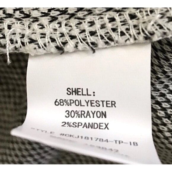 Womans Mellowday Size 2X White Black Open Front Cardigan Coat - Picture 8 of 8